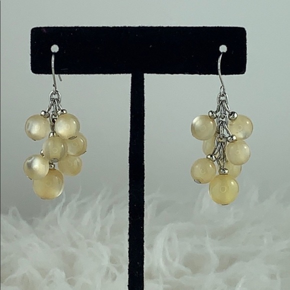 Carol Dauplaise Silver Tone Cluster Earrings - Picture 2 of 4